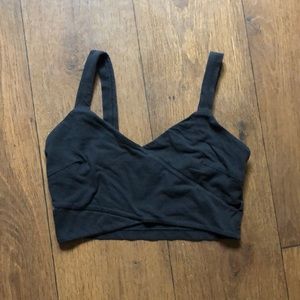 Simple black crop top